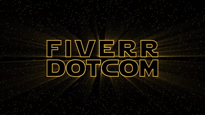 create star wars title intro