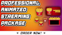 design professional animated twitch overlay stream package