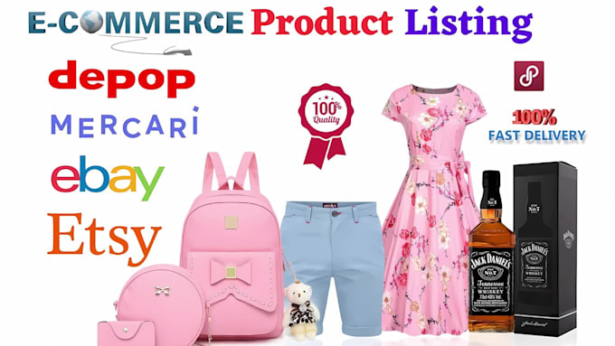do upload product listing, cross listing on etsy, depop, vinted, poshmark store
