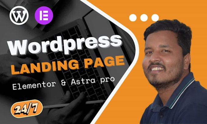 create a wordpress website or landing page using elementor and astra pro