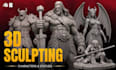create 3d sculpting, 3d character modeling and character sculpting for 3d print
