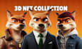 create unique 3d nft art collection character in cartoon and realistic
