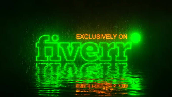 create neon logo animation video intro in just 24 hours