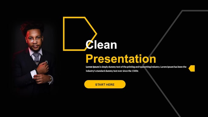 design custom clean and minimalist powerpoint presentation