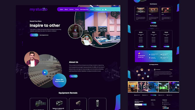 do unique figma landing page design, website design