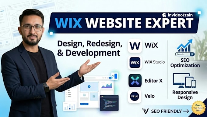 design a high conversion wix studio website with velo and advanced SEO