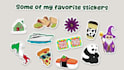 illustrate custom minimal stickers for print and digital use