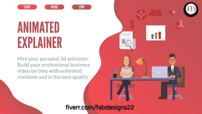 create 2d explainer video animation