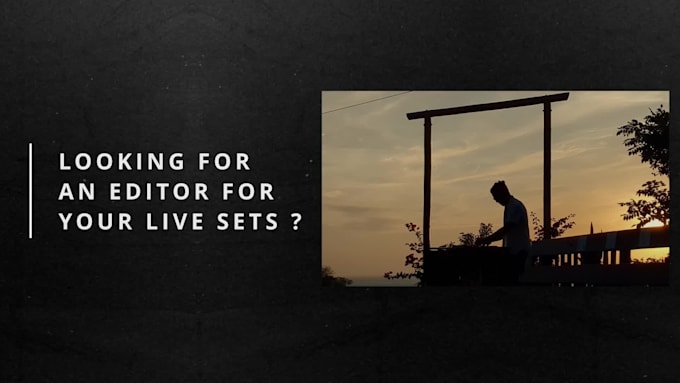 edit your dj live set video