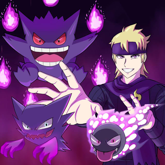 draw you as a pokemon trainer and your team with background