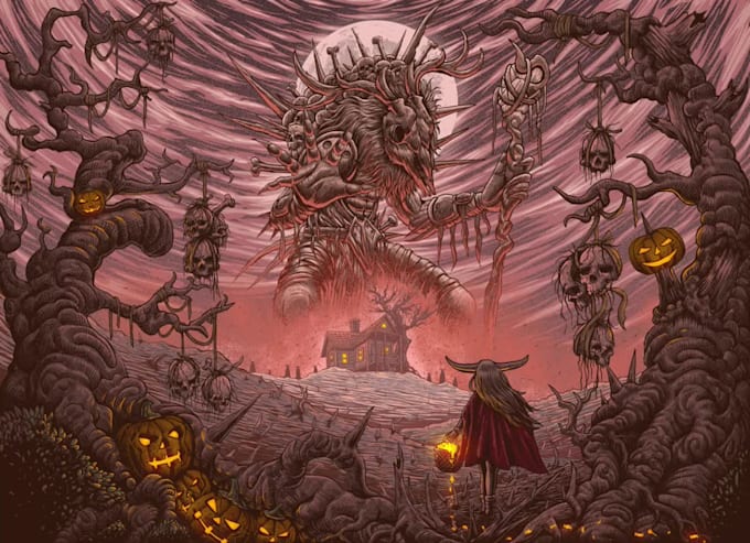 do super detailed dark art illustration