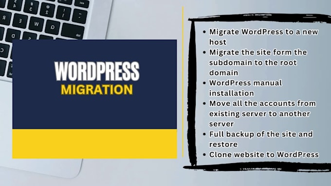 migrate wordpress site to new host and do website backup