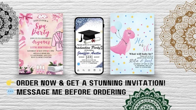 design editable digital invitation cards for any event