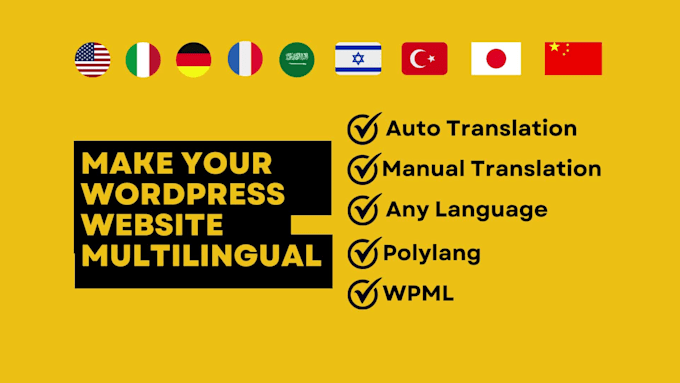 create or translate your multilingual website using polylang or wpml