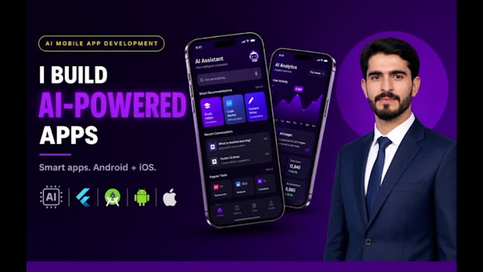 do ai app creation as a flutter developer for android and ios apps