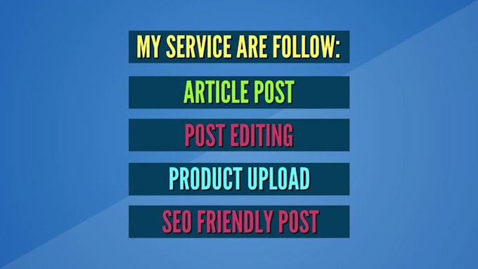 do wordpress data entry and any blog post