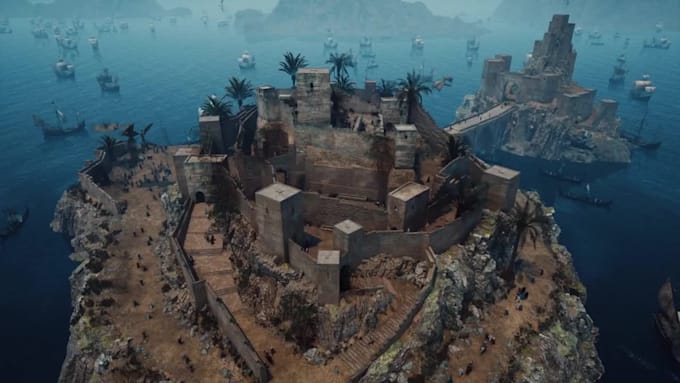 unreal engine 5 game environment 3d stylized medieval castle map rpg environment