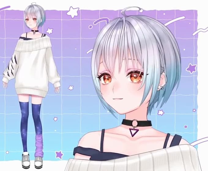 design and rig live2d model vtuber commission anime vtuber model vtuber rigging