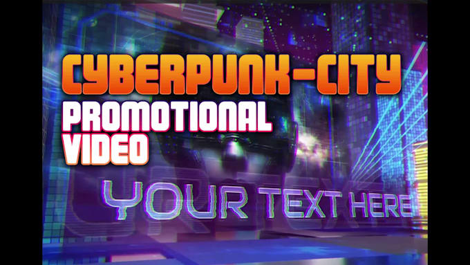 create cyberpunk city promotional video
