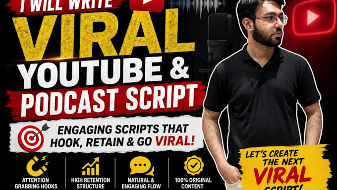 write viral youtube and podcast script writer