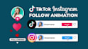 create instagram and tiktok follow animation