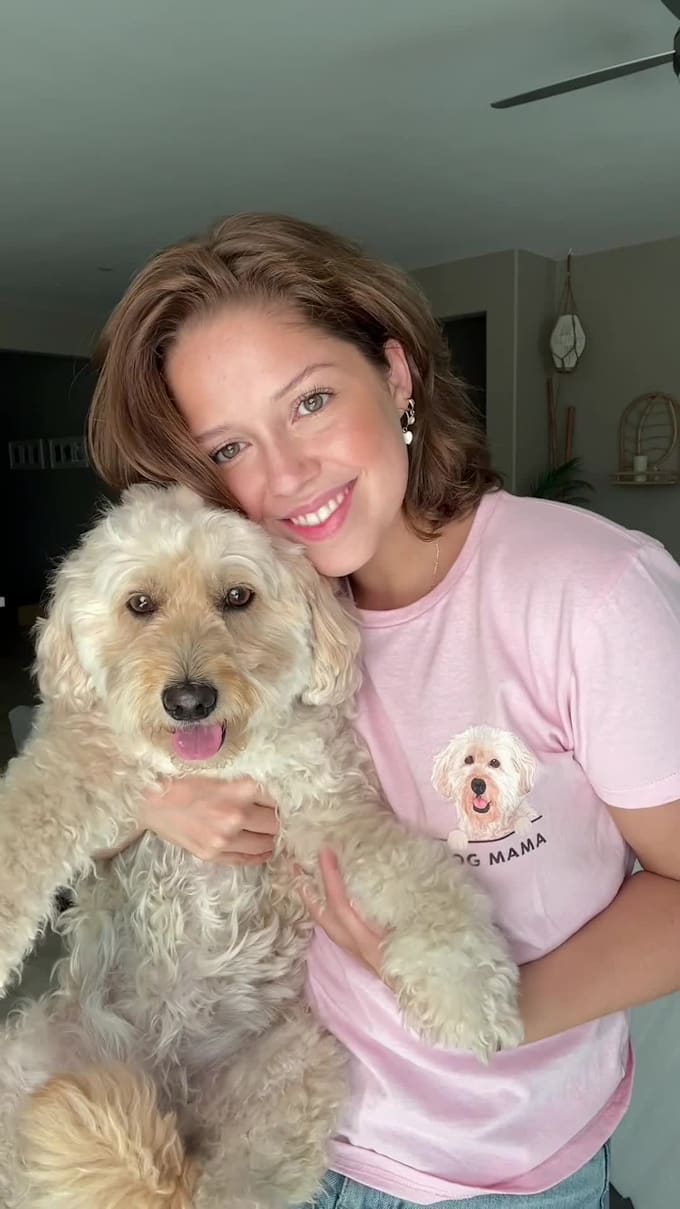 create golden doodle dog ugc for pet products