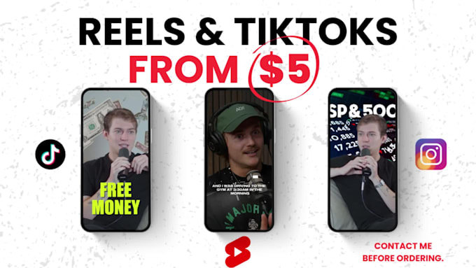edit tik tok video ads, reels and youtube shorts