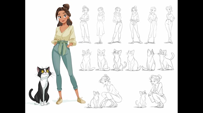 design original cartoon characters for books and games
