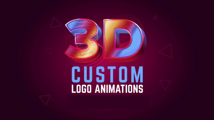 Custom animate 3d logo by Suhaan_ | Fiverr