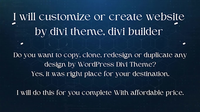 customize or create website by divi theme, divi builder