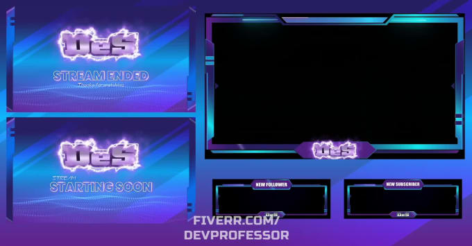 Design animated twitch overlay or streaming overlay pack by ...