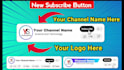 create 2 youtube new animated subscribe button