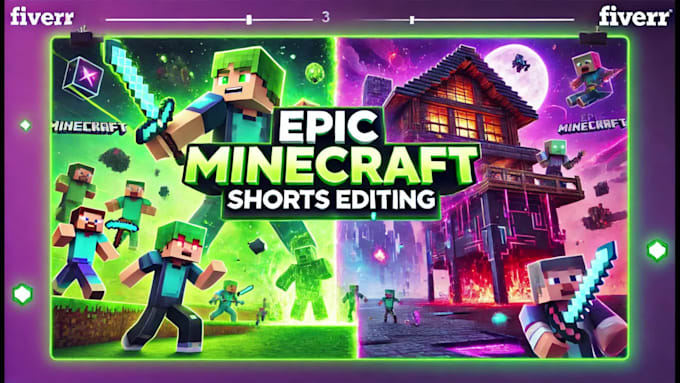 make engaging minecraft shorts for youtube or tiktok