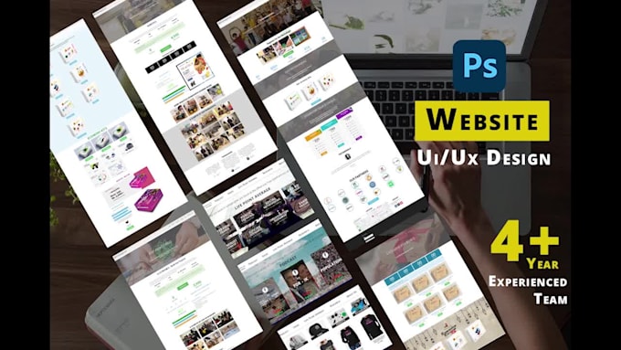 design portfolio wireframes in PSD and figma