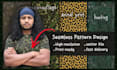 design camouflage repeat pattern for textile fabric in 24 hours