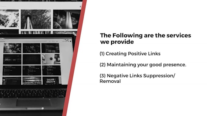 do online reputation management or remove any negative links