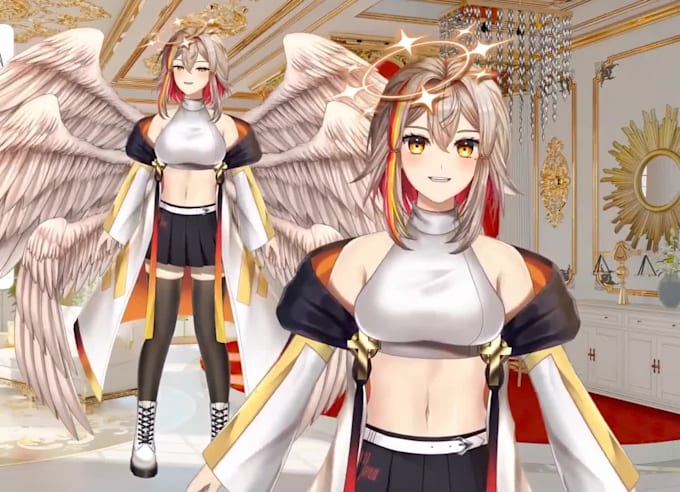 draw 2d vtuber model, live2d vtuber model, rig vtuber anime