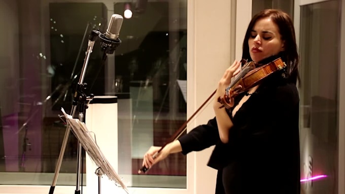 record professional strings on a studio