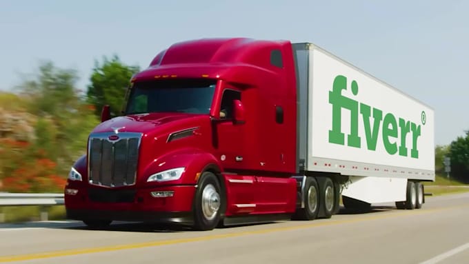 do logistic shipping truck trailer video