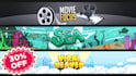 create a cartoon banner with text, for youtube, twitch etc