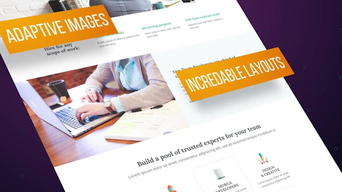 create a responsive landing page website