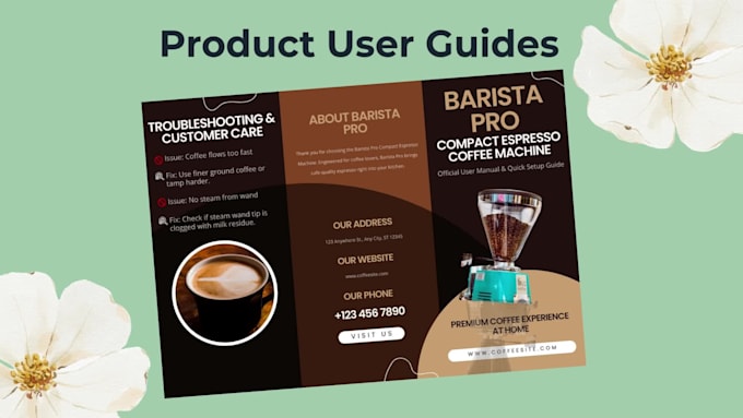 design amazon product insert card and instruction manual