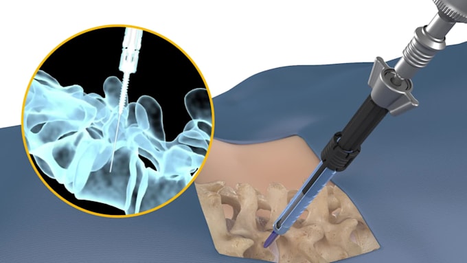 create3d medical device animation spine surgery orthopedic implant visualization