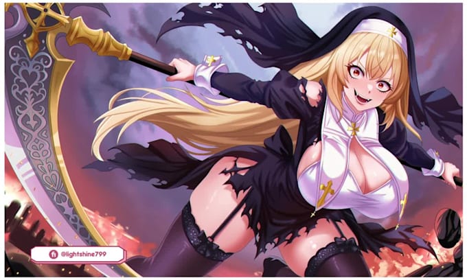 draw anime art illustration for original character, fanart, pfp, or vtuber