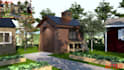 design conservatory, garden sheds, garden house, hut and rendering