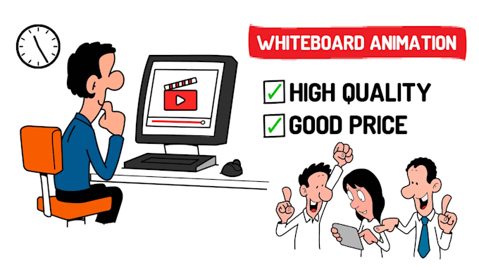 make whiteboard animation 2d explainer video for you