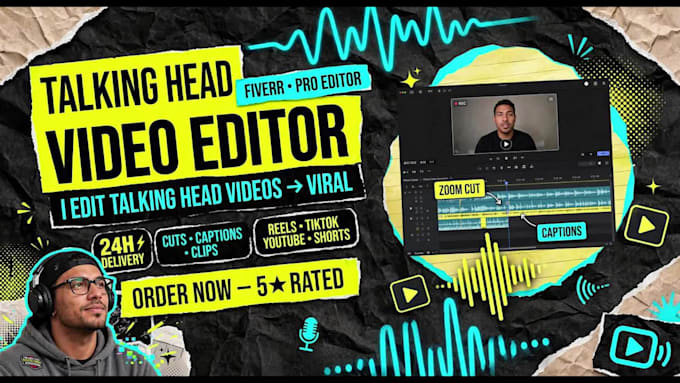 edit talking head videos for youtube with broll and captions