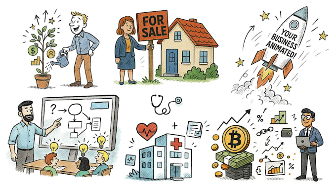 create a custom whiteboard animation explainer doodle video