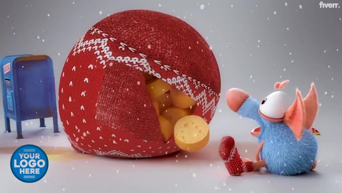 customize happy people christmas greetings video