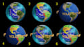 create nice spin globe animation with logo and text